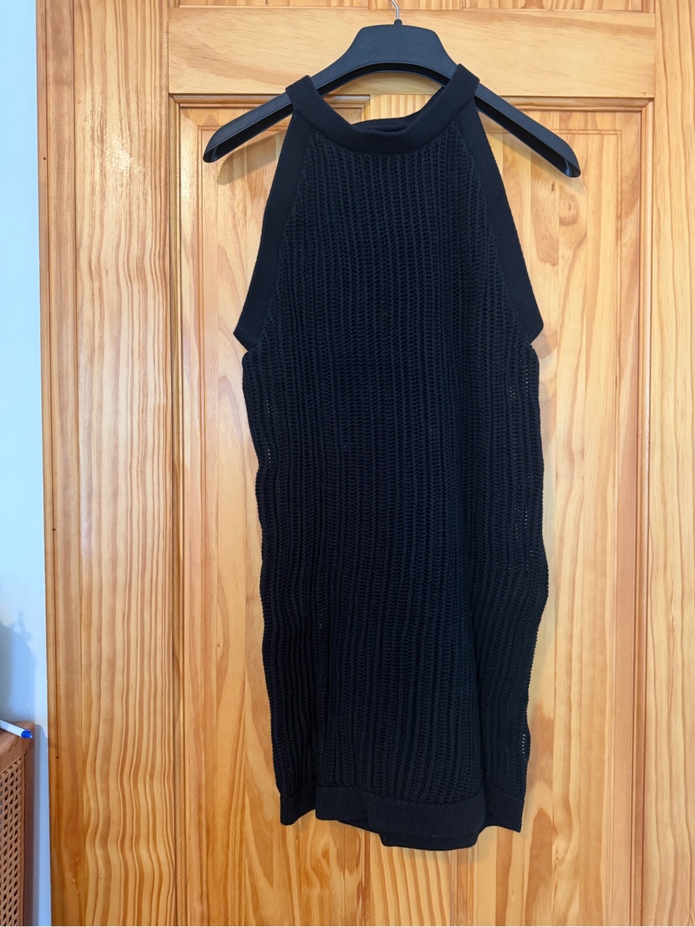 Quince Black Open-Knit Sweater